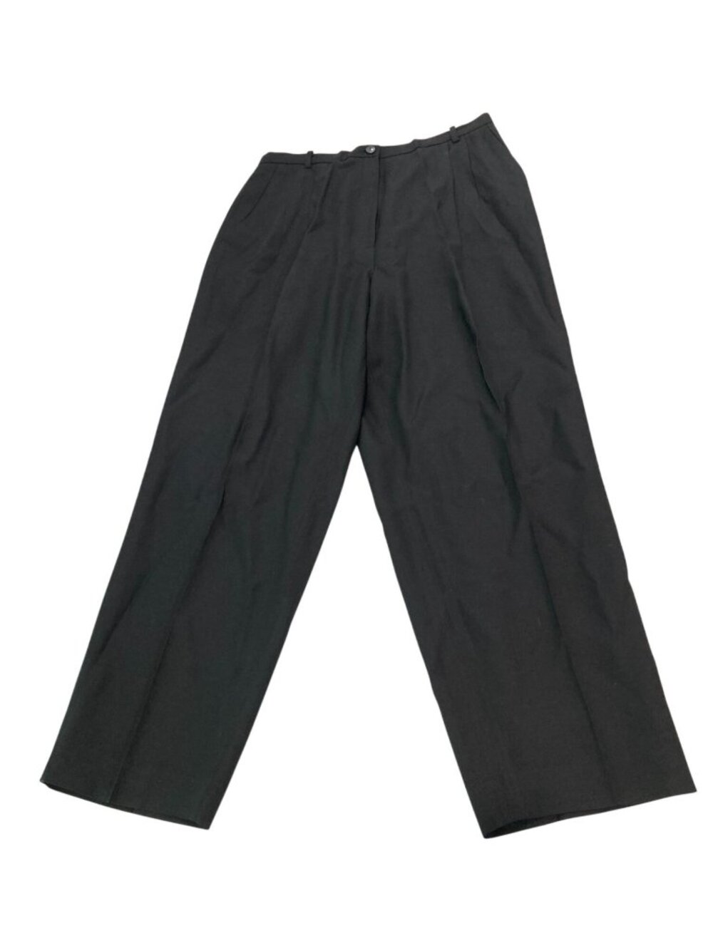 Vintage 90s Whimsygoth Wide Leg Pants 14 Black Minimalist Capsule Academia Retro